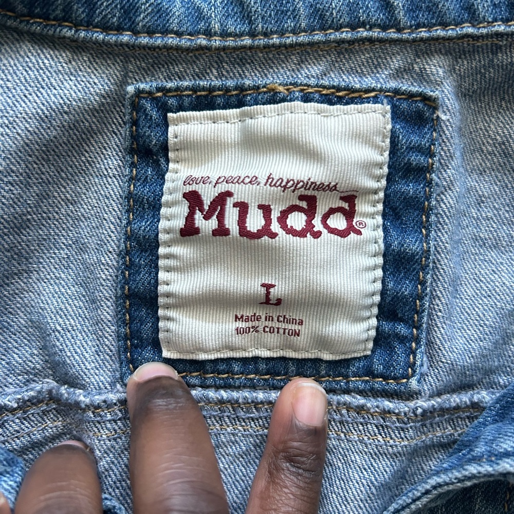 Y2K Mudd Blue Denim Jacket with Red Label - Picture 2 of 4